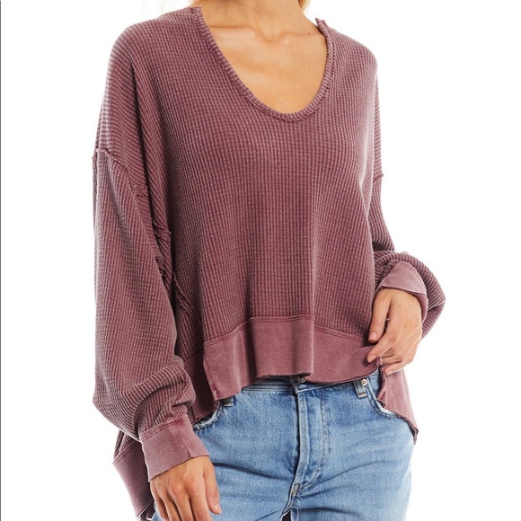 Free People Waffle Long Sleeve Top - Picture 4 of 8